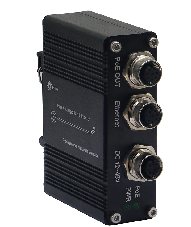 Power Over Ethernet - EN50155 Przemysłowy injector PoE M12 12-48V