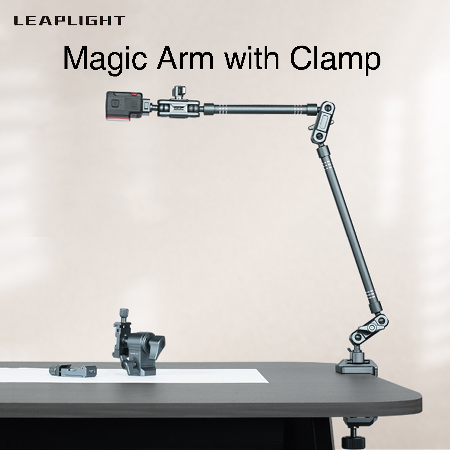 Webcam Stand Clip - LEAPLIGHT Magic Arm W Clamp, Regulowane