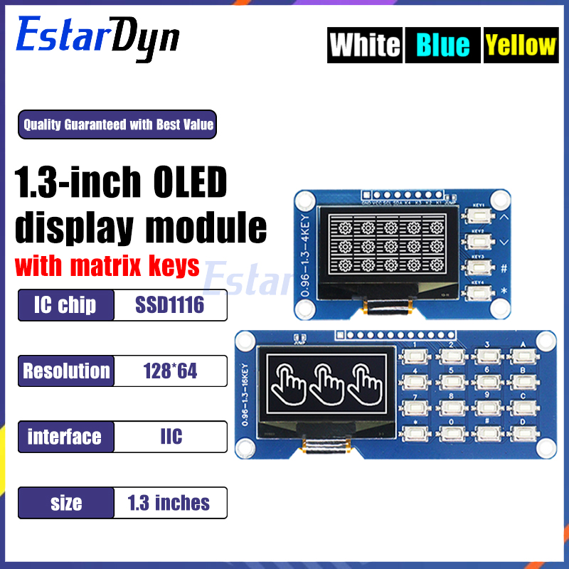 Raspberry Pi Keyboard - 1,3-calowy wyświetlacz OLED z modułem klawiatury