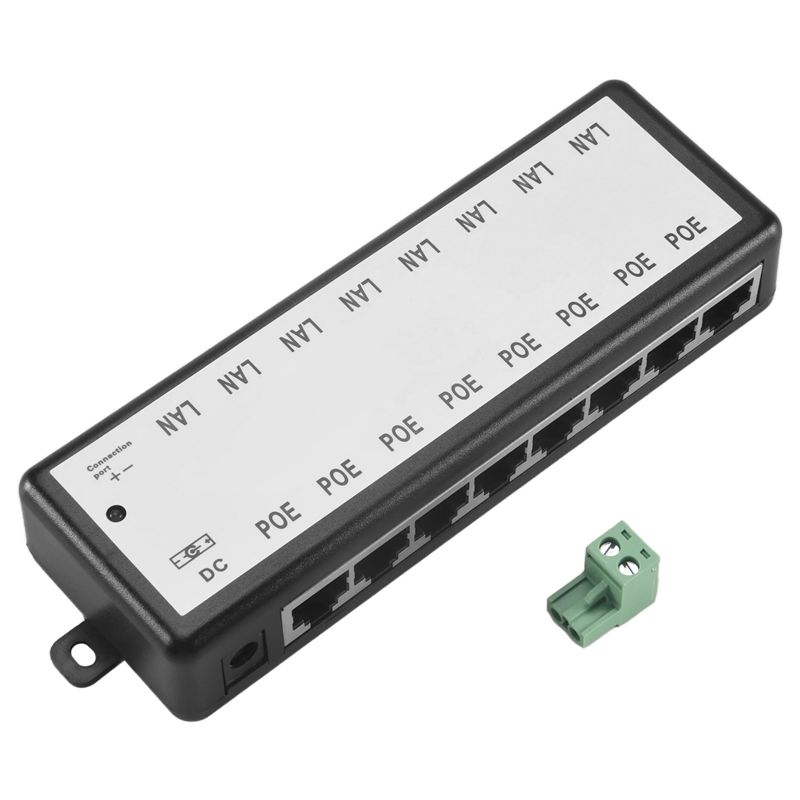 Power Over Ethernet - PHILE-8 Portowy Injektor PoE Rozdzielacz PoE