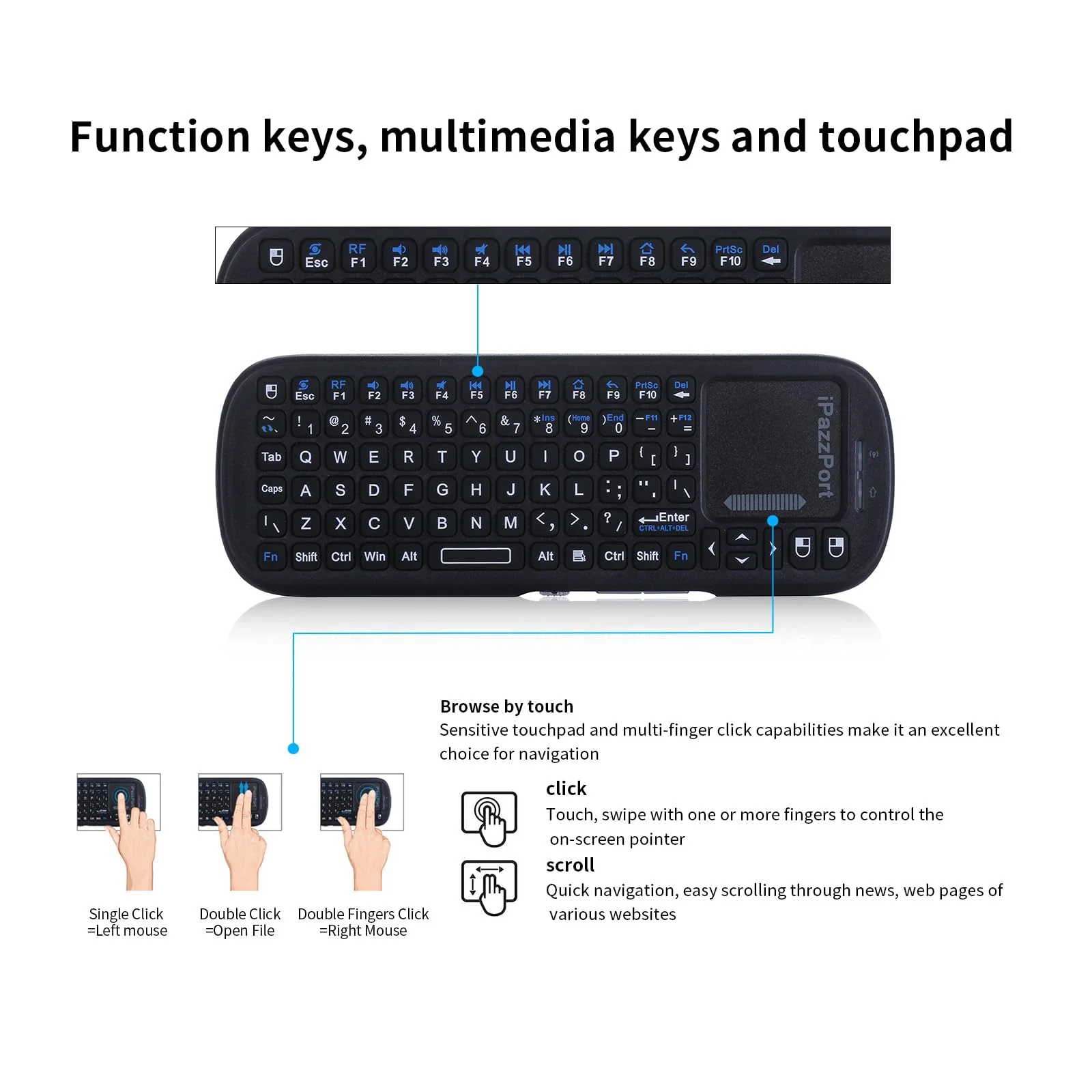 Klawiatura bezprzewodowa IPazz – Raspberry Pi Keyboard recenzja i cena