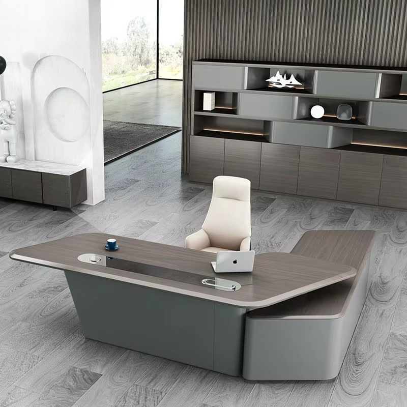 Nowoczesne biurko drewniane z  – Office Tech Management recenzja i cena