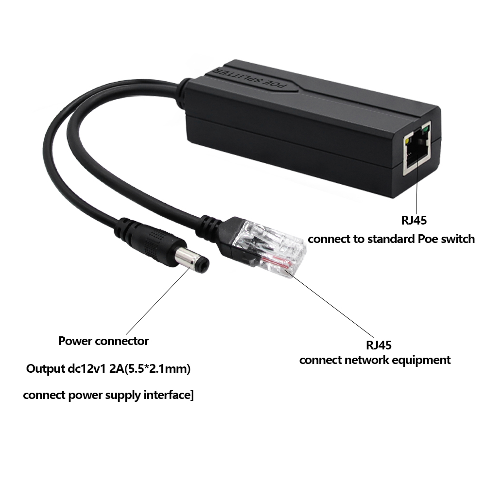 Rozdzielacz PoE 48V na 12V/5V  – Power Over Ethernet recenzja i cena