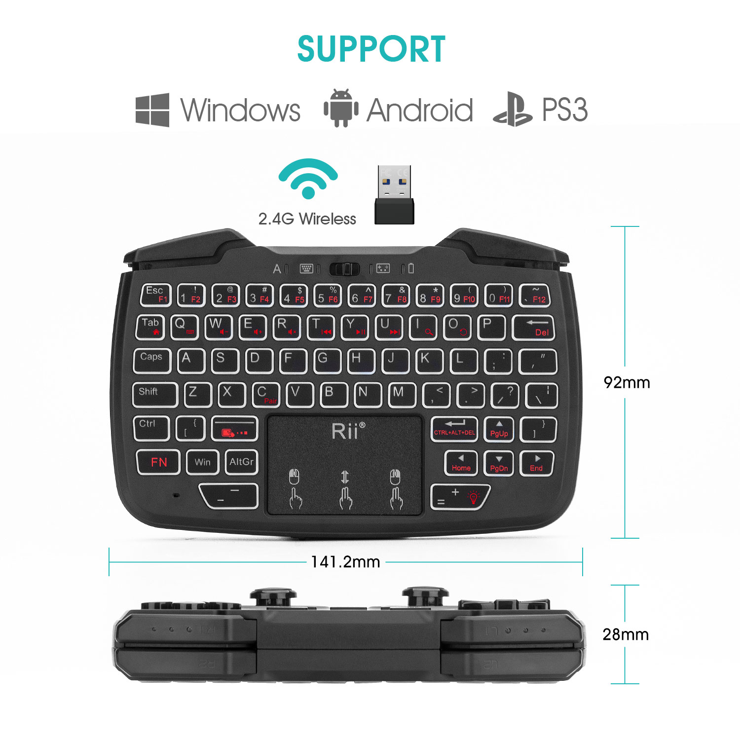 Rii RK707 Bezprzewodowy przeno – Raspberry Pi Keyboard recenzja i cena